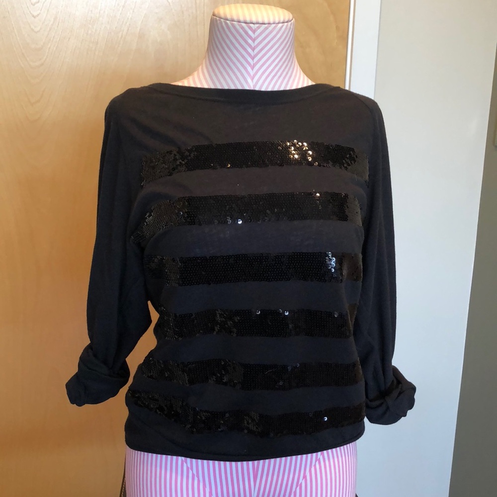 Sequin Stripe T-shirt